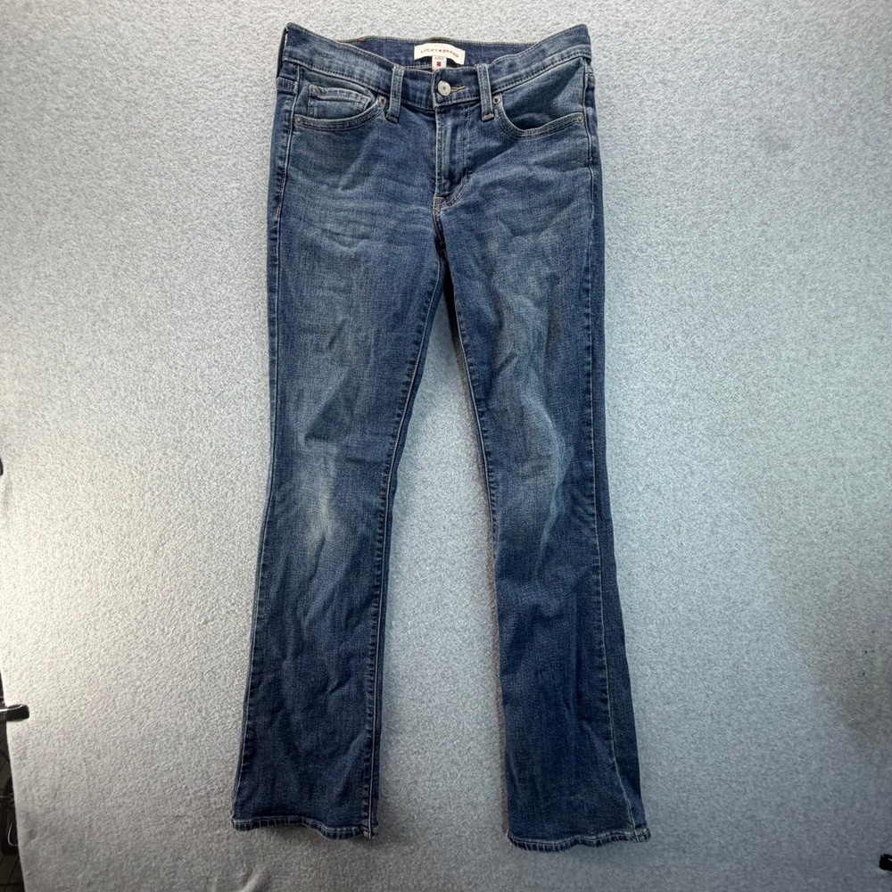 Lucky Brand Sweet Mid Rise Boot Jeans Blue Medium Wash 2/26 R Bootcut Denim